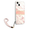 Guess Marble Strap - Etui iPhone 13 (różowy)