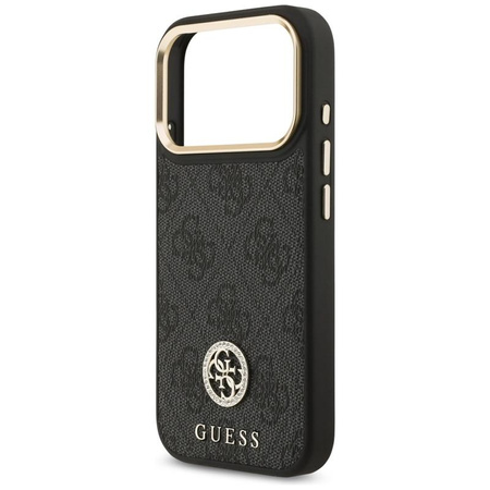 Guess 4G Strass Logo MagSafe - Etui iPhone 17 Pro (czarny)