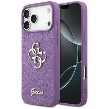 Guess Fixed Glitter Big 4G - Etui iPhone 17 Pro Max (liliowy)