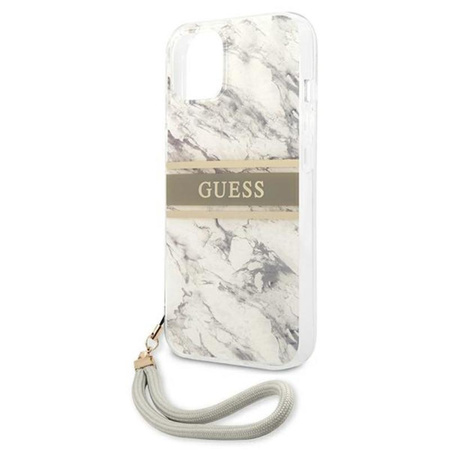 Guess Marble Strap - Etui iPhone 13 Mini (szary)