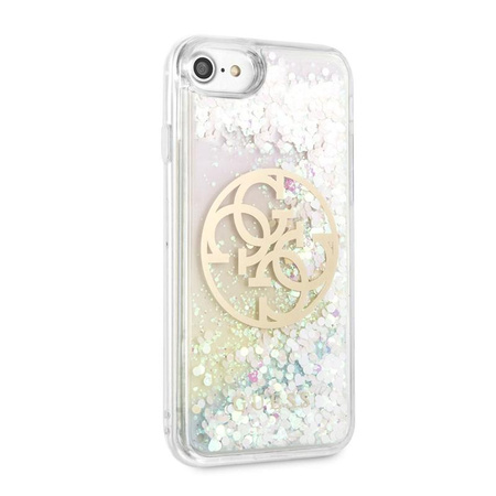 Guess Gradient Liquid Glitter Circle Logo - Etui iPhone SE 2020 / 8 / 7