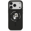 Karl Lagerfeld Silicone Karl & Choupette Ring MagSafe - Etui iPhone 17 Pro (czarny)