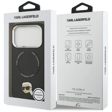 Karl Lagerfeld Karl Pin MagSafe - Etui iPhone 17 Pro Max (czarny)