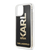 Karl Lagerfeld Logo Karl Liquid Glitter - Etui iPhone 11 Pro (Black/Gold Glitter)