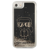 Karl Lagerfeld Liquid Glitter Gatsby - Etui iPhone SE 2022 / SE 2020 / 8 / 7 (czarny)