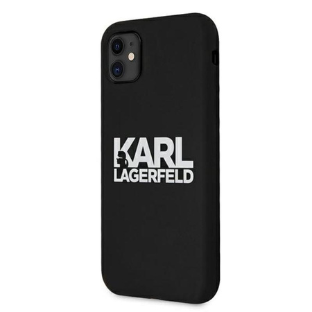 Karl Lagerfeld Silicone Stack Logo - Etui iPhone 11 (czarny)