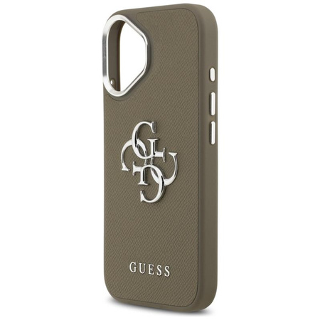 Guess Grained Big 4G Classic Logo - Etui iPhone 17 (brązowy)