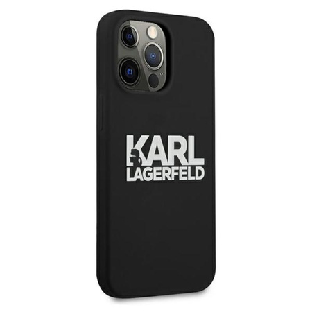 Karl Lagerfeld Silicone Stack Logo - Etui iPhone 13 Pro (czarny)