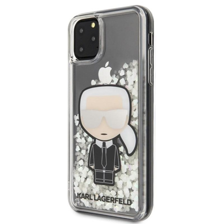 Karl Lagerfeld Glitter Glowdark Ikonik - Etui iPhone 11 Pro Max