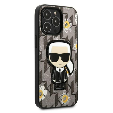 Karl Lagerfeld Iconic Karl Flower - Etui iPhone 13 Pro (szary)