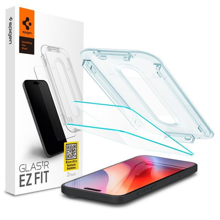 Spigen GLAS.TR EZ FIT 2-Pack - Szkło hartowane do iPhone 16 Pro / 17 / 17 Pro 2 szt