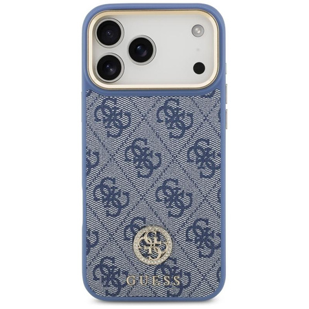 Guess 4G Strass Logo MagSafe - Etui iPhone 17 Pro Max (niebieski)