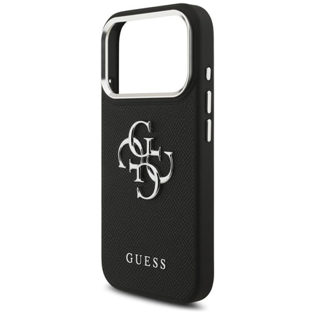 Guess Grained Big 4G Classic Logo - Etui iPhone 17 Pro (czarny)