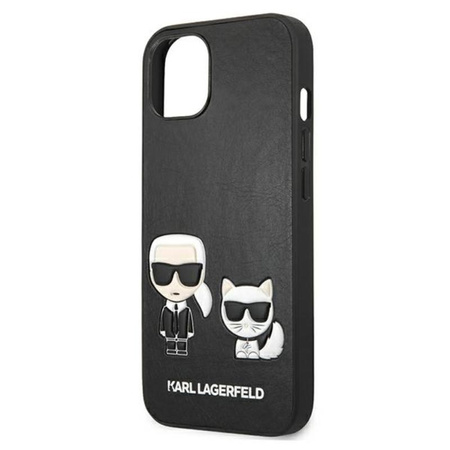 Karl Lagerfeld PU Leather Karl & Choupette Embossed - Etui iPhone 13 Mini (czarny)