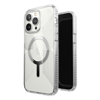 Speck Presidio Perfect-Clear with Grips + MagSafe - Etui iPhone 14 Pro Max z powłoką MICROBAN (Clear)