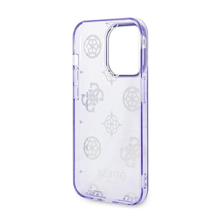 Guess Peony Glitter Case – Etui iPhone 14 Pro (Liliowy)