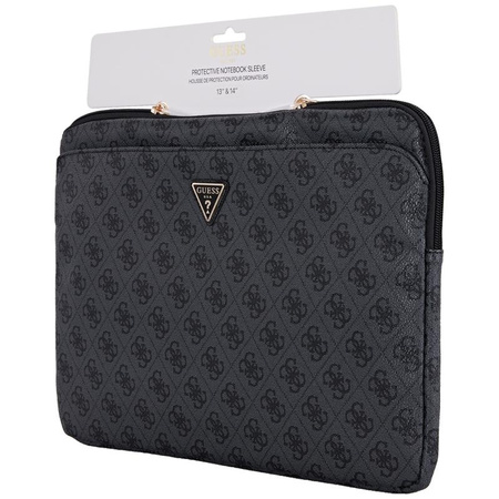Guess 4G Zipper Pocket Triangle Logo Sleeve - Etui na notebooka 14" (czarny)
