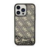 Guess Liquid Glitter Transculent 4G - Etui iPhone 14 Pro Max (Czarny)