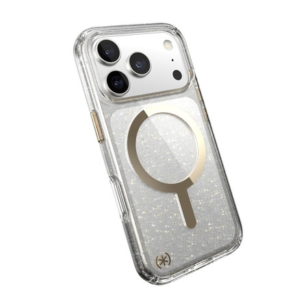 Speck Presidio Lux MagSafe - Etui iPhone 17 Pro (Glitter / Gold Metallic)