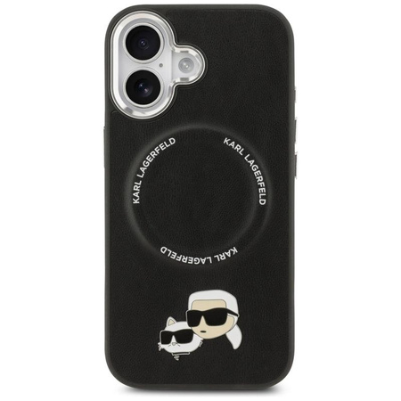 Karl Lagerfeld Karl & Choupette Pins MagSafe - Etui iPhone 17 (czarny)