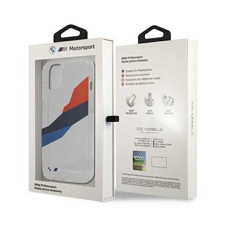 BMW Motorsport Tricolor - Etui iPhone 13 mini (przezroczysty)