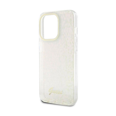Guess IML Faceted Mirror Disco Iridescent - Etui iPhone 15 Pro Max (różowy)