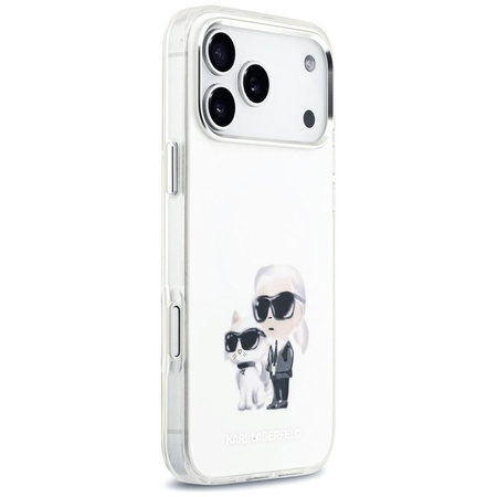 Karl Lagerfeld IML Aquarelle Karl & Choupette & Logo MagSafe - Etui iPhone 17 Pro Max (biały)