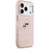 Karl Lagerfeld IML Glitter Karl & Choupette Heads Logo MagSafe - Etui iPhone 17 Pro Max (różowy)