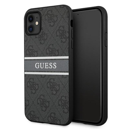 Guess 4G Printed Stripe - Etui iPhone 11 (szary)