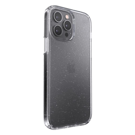 Speck Presidio Perfect-Clear with Glitter - Etui iPhone 13 Pro Max /  iPhone 12 Pro Max z powłoką MICROBAN (Clear/Platinum Glitter)
