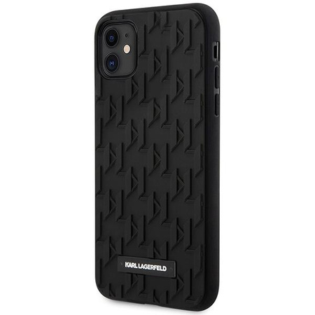 Karl Lagerfeld Monogram 3D Pattern - Etui iPhone 11 (Czarny)