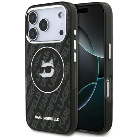 Karl Lagerfeld IML Choupette Head Logo MagSafe - Etui iPhone 17 Pro (czarny)