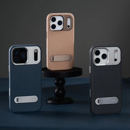 Moshi Kameleon MagSafe - Etui iPhone 17 Pro Max z funkcją podstawki (Midnight Gray)