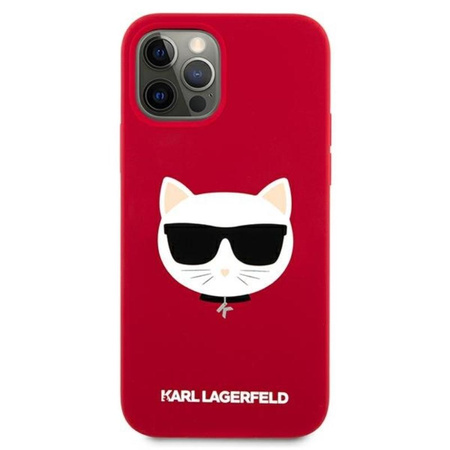 Karl Lagerfeld Choupette Head Silicone - Etui iPhone 12 Pro Max (czerwony)