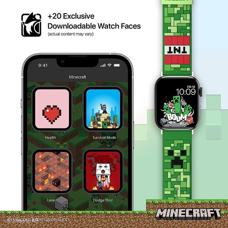 Minecraft - Pasek do Apple Watch (Creeper 3D)