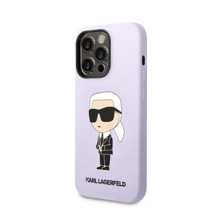 Karl Lagerfeld Silicone NFT Ikonik - Etui iPhone 14 Pro Max (fioletowy)