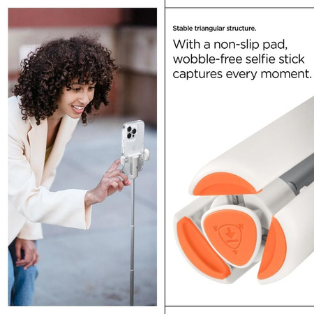 Spigen S541W Bluetooth Selfie Stick Tripod - Statyw na smartfon / uchwyt selfie stick (Dune Beige)
