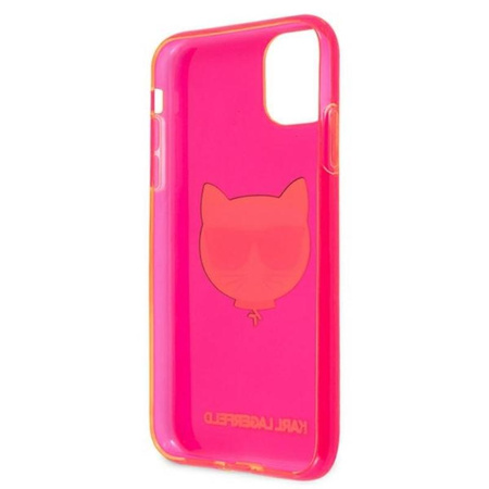 Karl Lagerfeld Choupette Head - Etui iPhone 11 (fluo różowy)