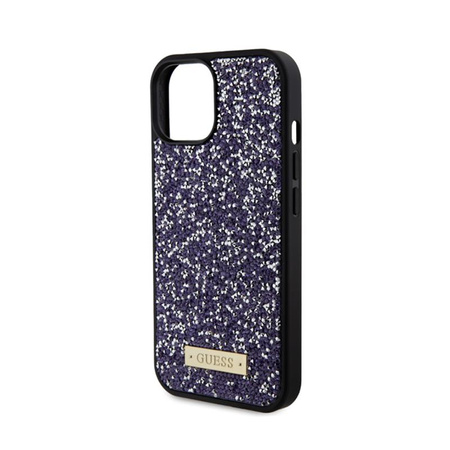 Guess Rhinestone Metal Logo - Etui iPhone 15 (różowy)