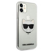 Karl Lagerfeld Choupette Head Glitter - Etui iPhone 11 (srebrny)