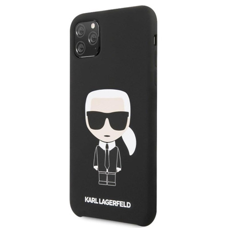 Karl Lagerfeld Fullbody Silicone Iconic - Etui iPhone 11 Pro Max (Black)