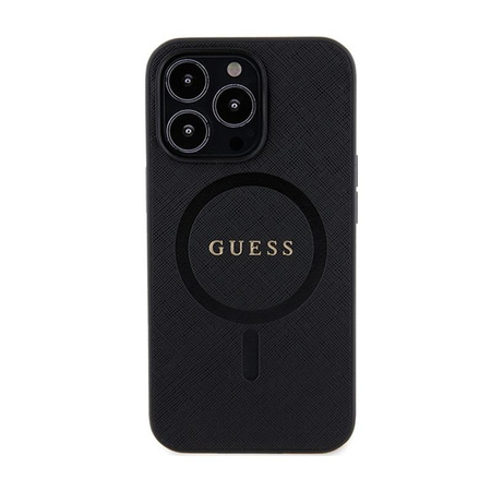 Guess Saffiano MagSafe - Etui iPhone 13 Pro Max (czarny)