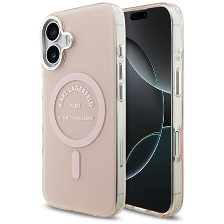Karl Lagerfeld IML Karl RSG Logo MagSafe - Etui iPhone 17 (różowy)