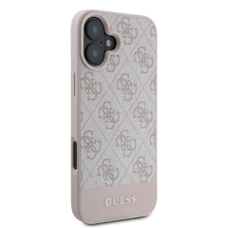 Guess 4G Bottom Stripe - Etui iPhone 16 (różowy)