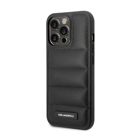 Karl Lagerfeld Puffy Elongated Logo - Etui iPhone 14 Pro (czarny)