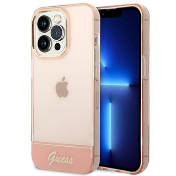 Guess Translucent - Etui iPhone 14 Pro Max (różowy)