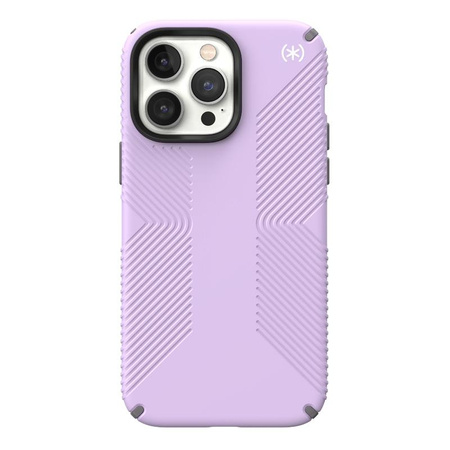 Speck Presidio2 Grip - Antypoślizgowe etui iPhone 14 Pro Max (Spring Purple / Cloudygrey / White)