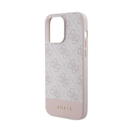Guess 4G Bottom Stripe Collection - Etui iPhone 15 Pro Max (różowy)