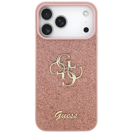 Guess Fixed Glitter Big 4G - Etui do iPhone 17 Pro Max (różowy)