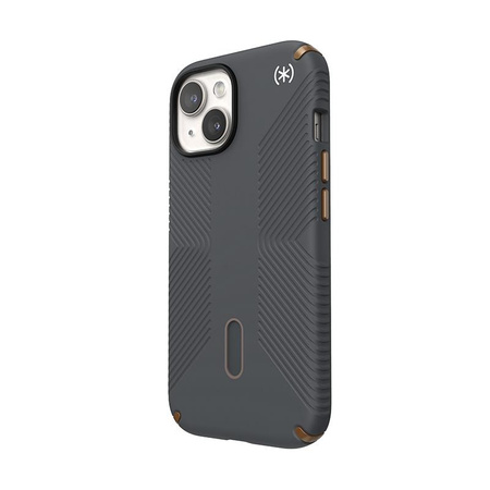 Speck Presidio2 Grip ClickLock & MagSafe - Etui iPhone 16e / iPhone 15 / iPhone 14 / iPhone 13 (Charcoal Grey / Cool Bronze)